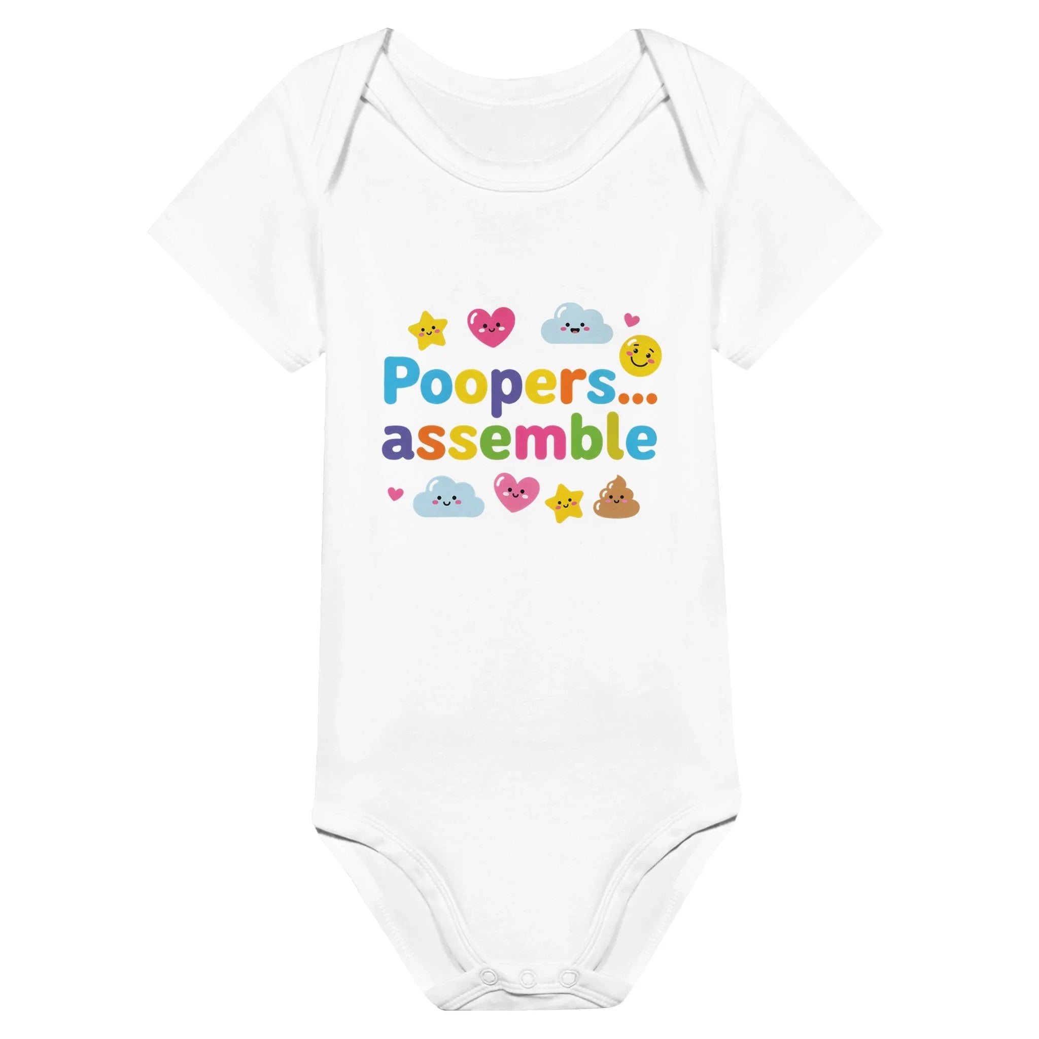 Baby Strampler aus 100 % Bio-Baumwolle – Poopers... assemble