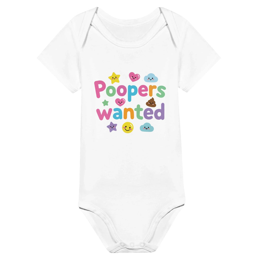 Baby Strampler aus 100 % Bio-Baumwolle – Poopers wanted