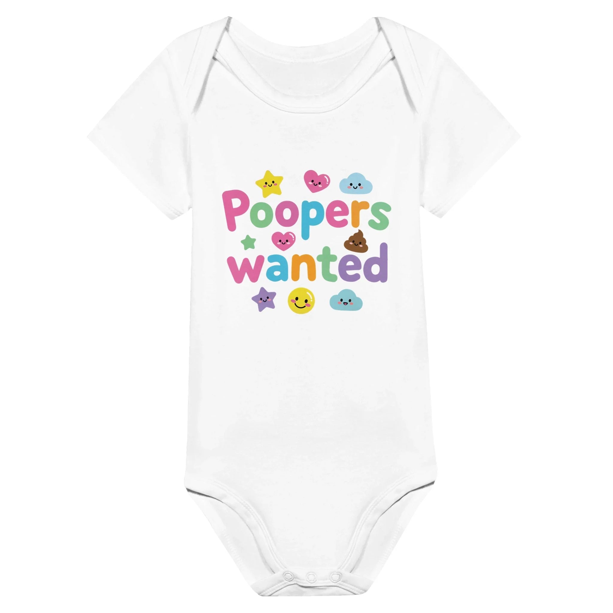 Poopers wanted - Baby-Kurzarmbody aus Bio-Baumwolle