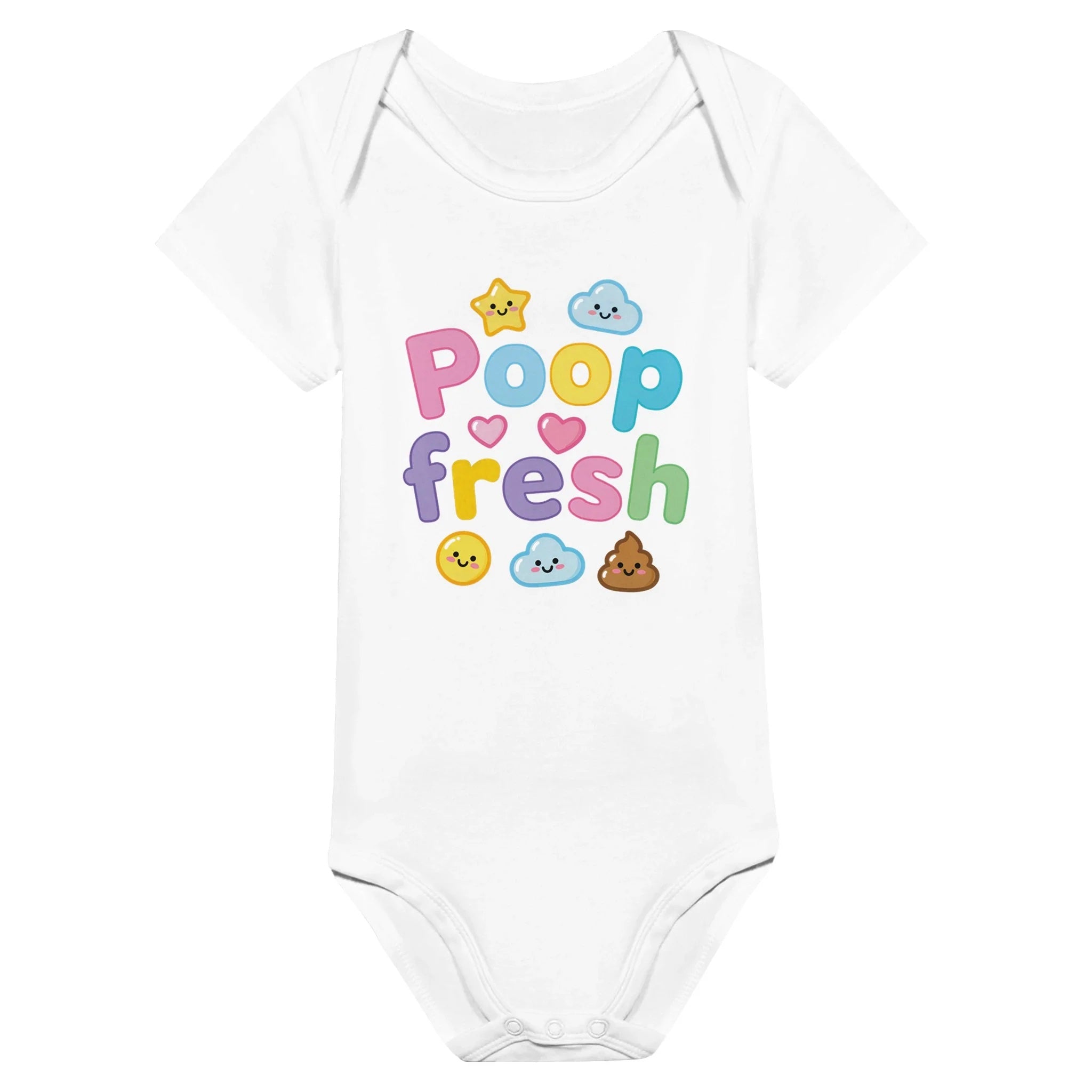 Poop fresh - Baby-Kurzarmbody aus Bio-Baumwolle