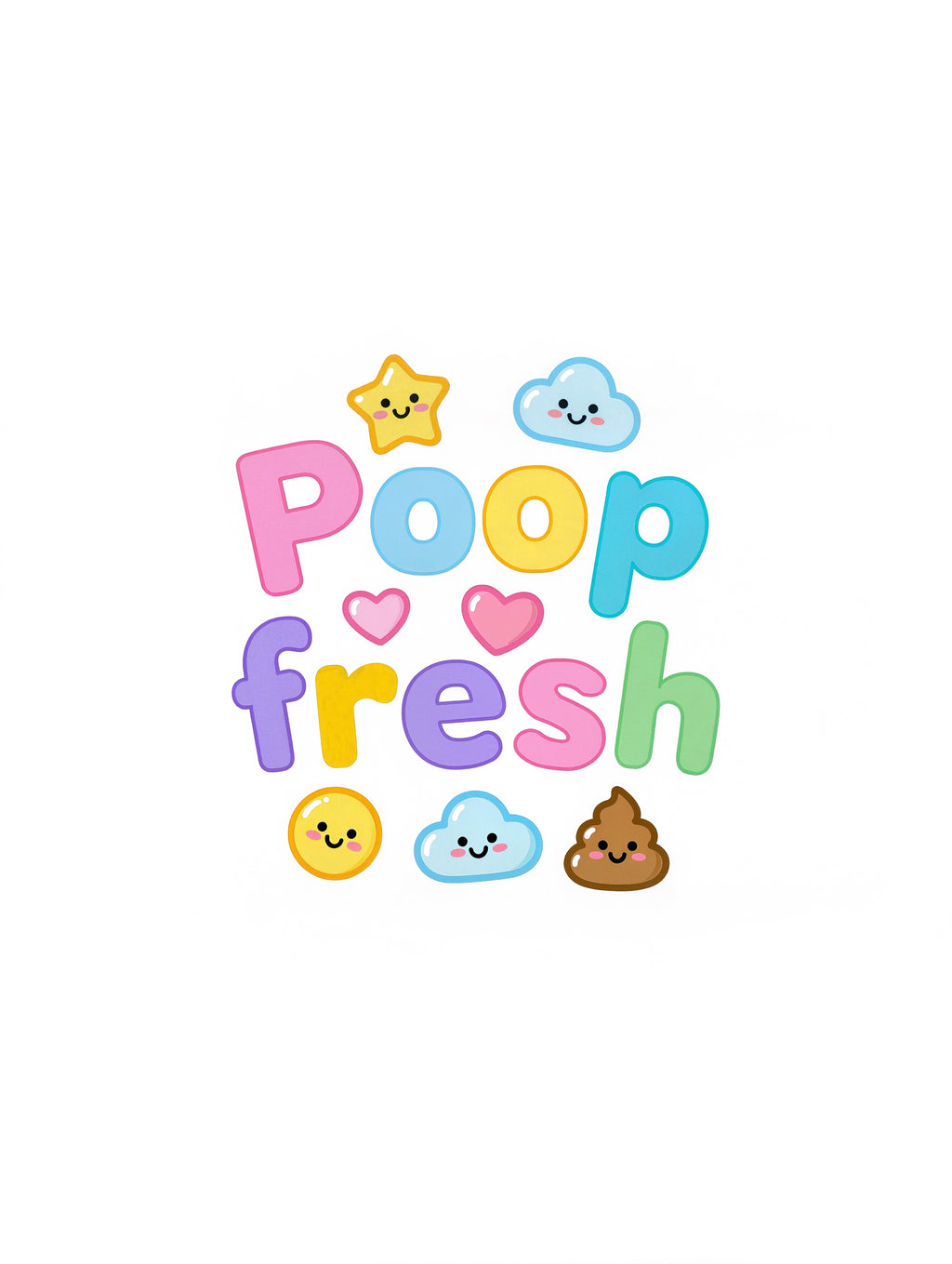 Poop fresh - Baby short-sleeve bodysuit made from organic cotton