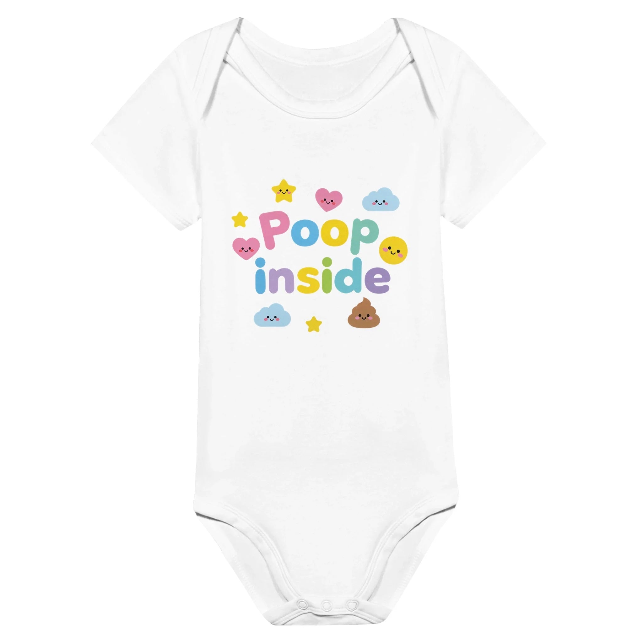 Poop inside - Baby-Kurzarmbody aus Bio-Baumwolle