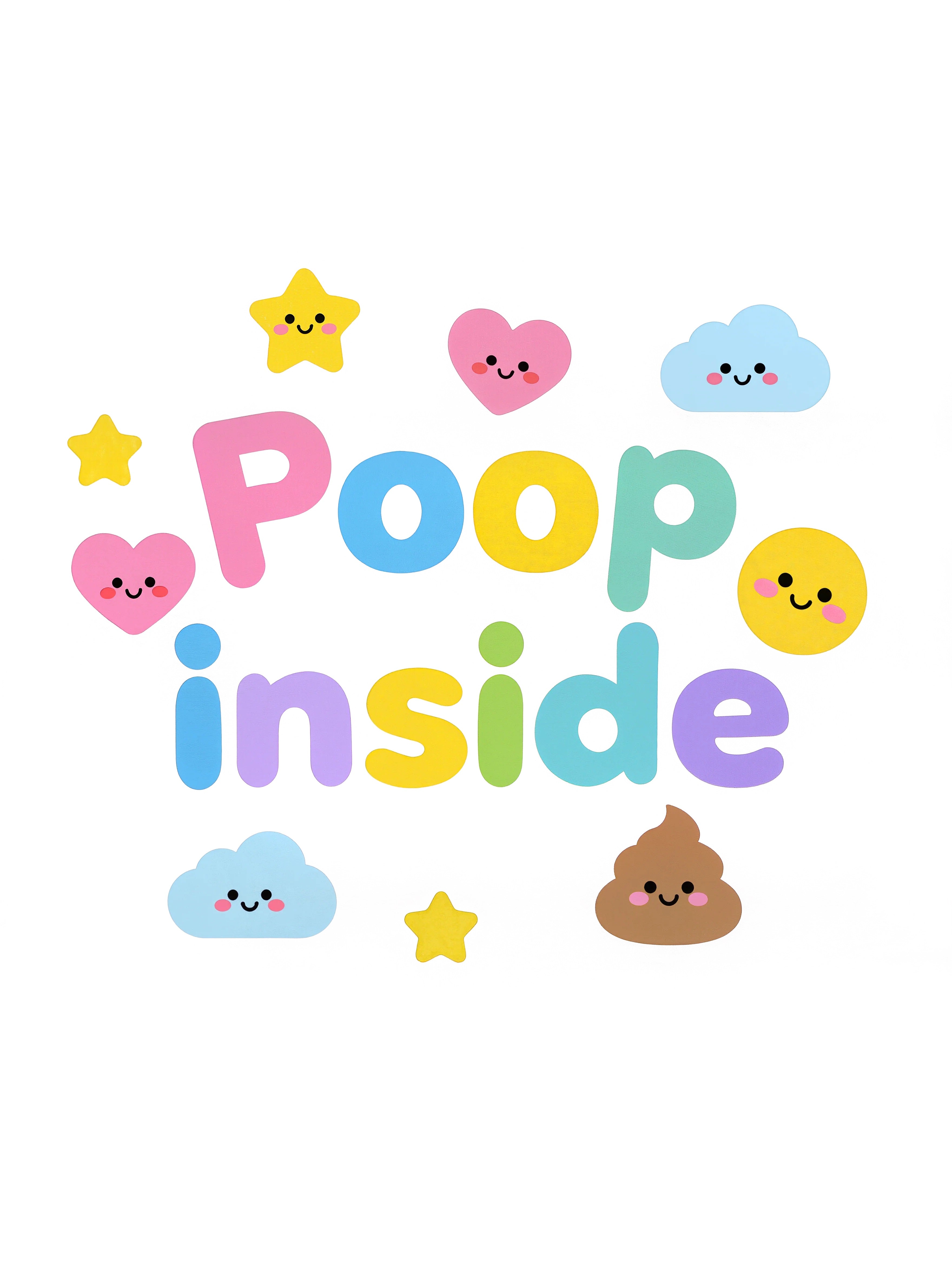 Poop inside - Baby-Kurzarmbody aus Bio-Baumwolle