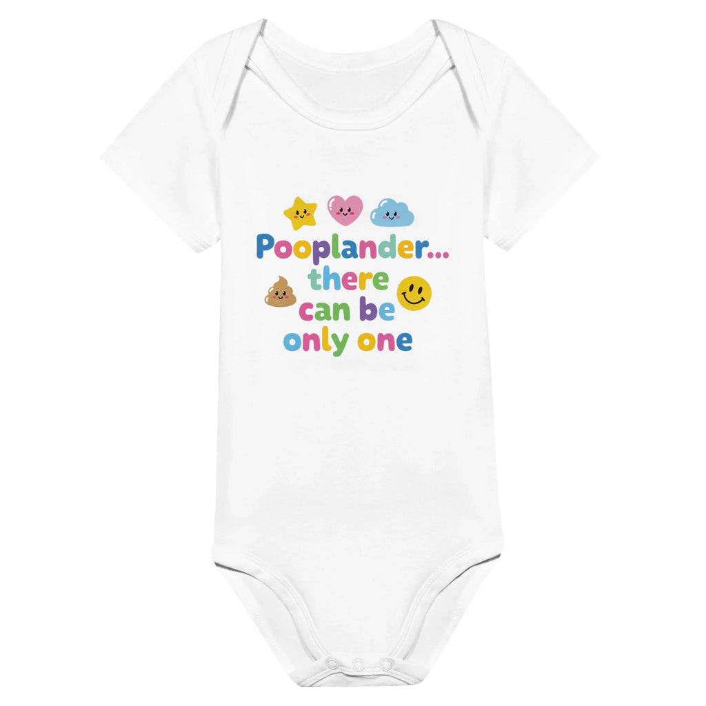 Baby Strampler aus 100 % Bio-Baumwolle – Pooplander... there can be only one