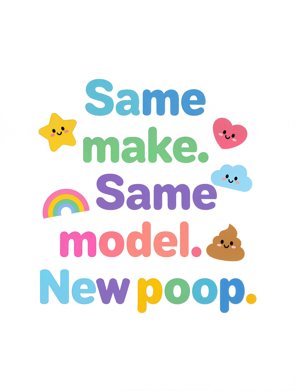 Same make. Same model. New poop. - Baby-Kurzarmbody aus Bio-Baumwolle