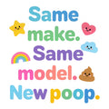 Baby Strampler aus 100 % Bio-Baumwolle – Same make. Same model. New poop.