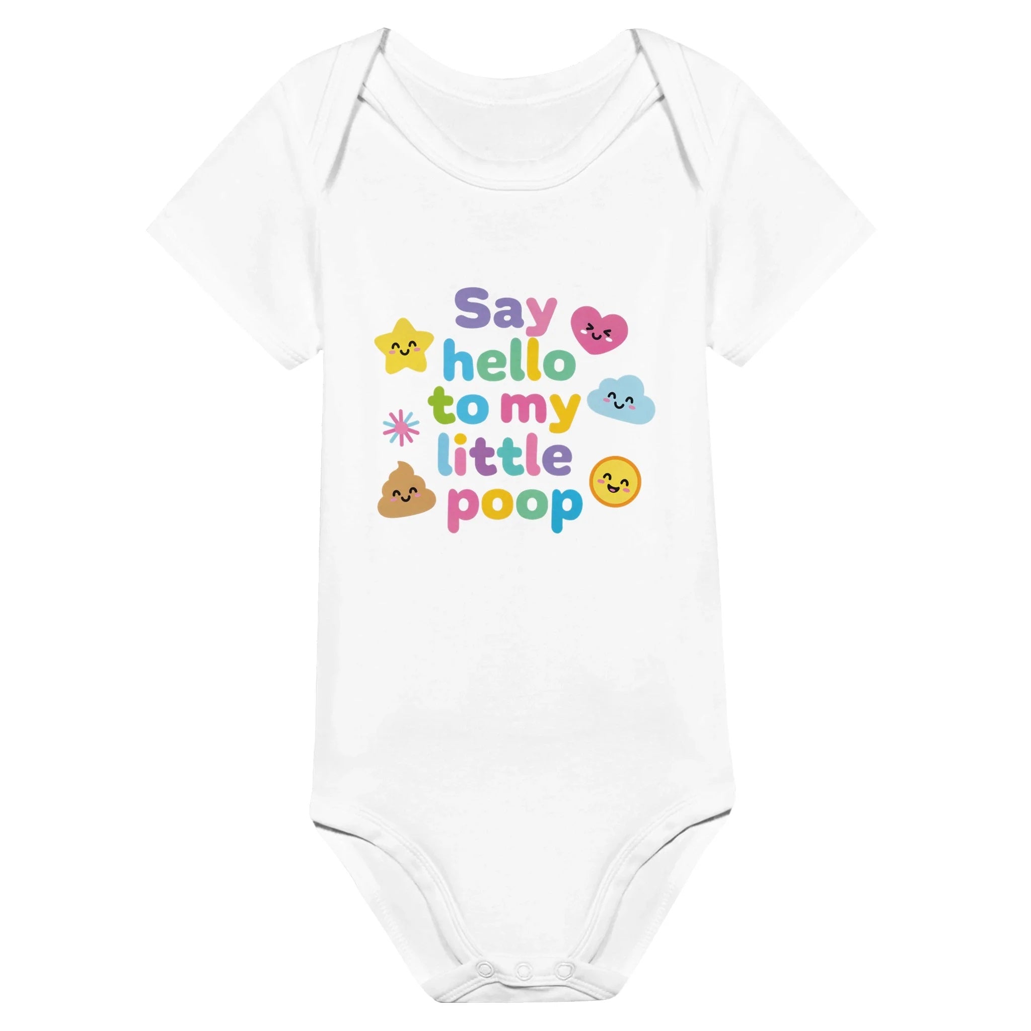 Baby Strampler aus 100 % Bio-Baumwolle – Say hello to my little poop
