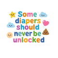 Baby Strampler aus 100 % Bio-Baumwolle – Some diapers should never be unlocked