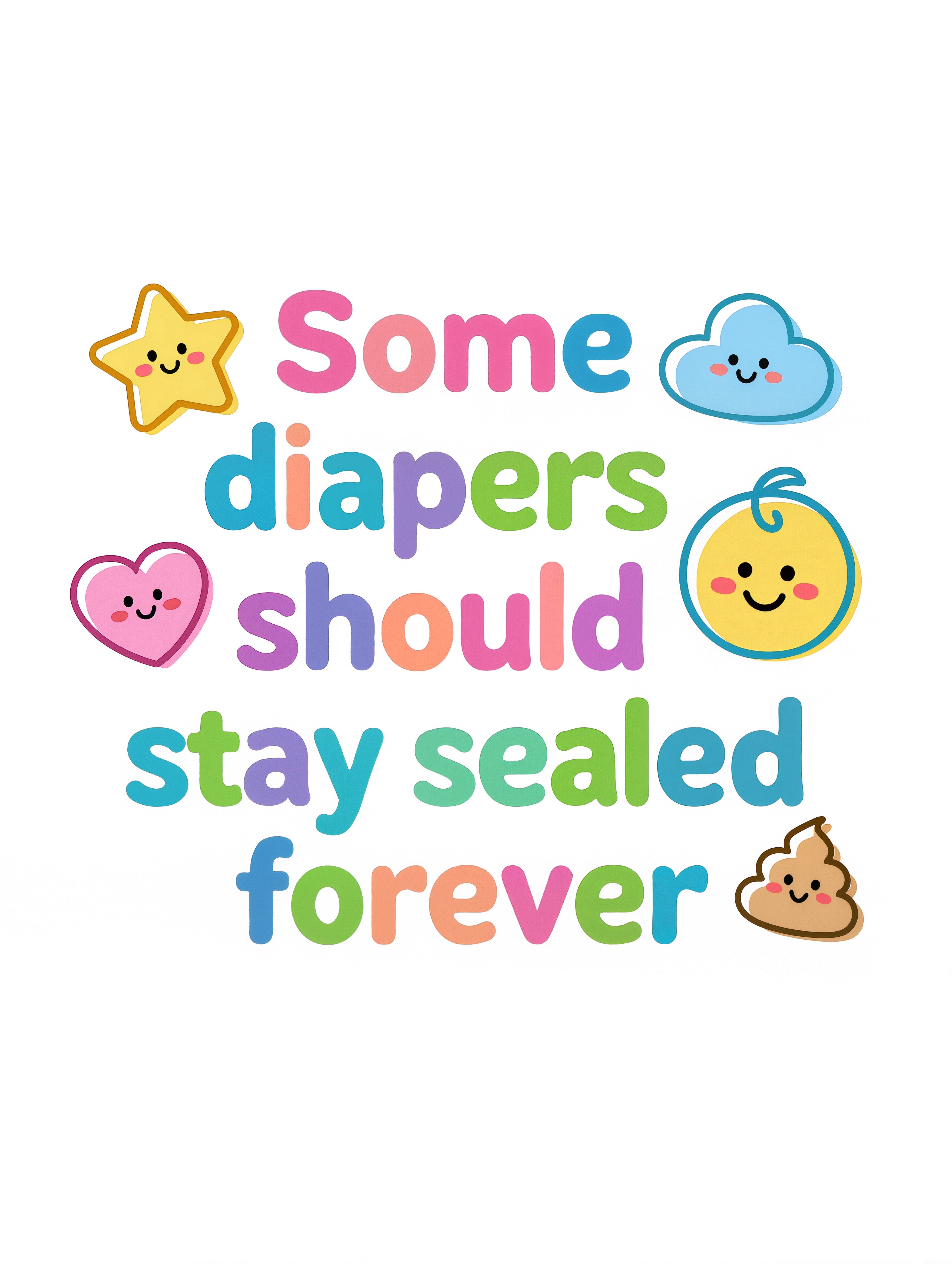 Baby Strampler aus 100 % Bio-Baumwolle – Some diapers should stay sealed forever