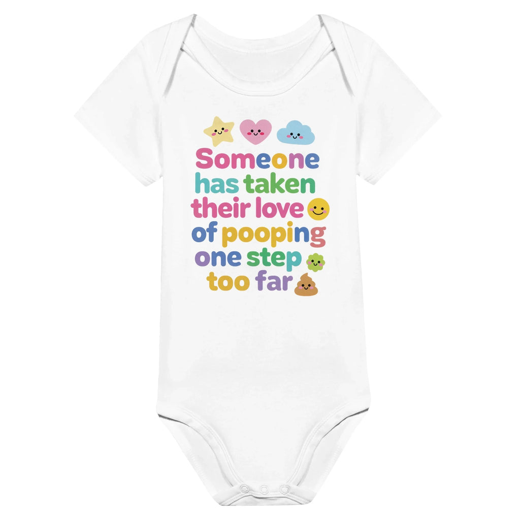 Baby Strampler aus 100 % Bio-Baumwolle – Someone has taken their love of pooping one step too far