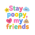 Baby Strampler aus 100 % Bio-Baumwolle – Stay poopy, my friends