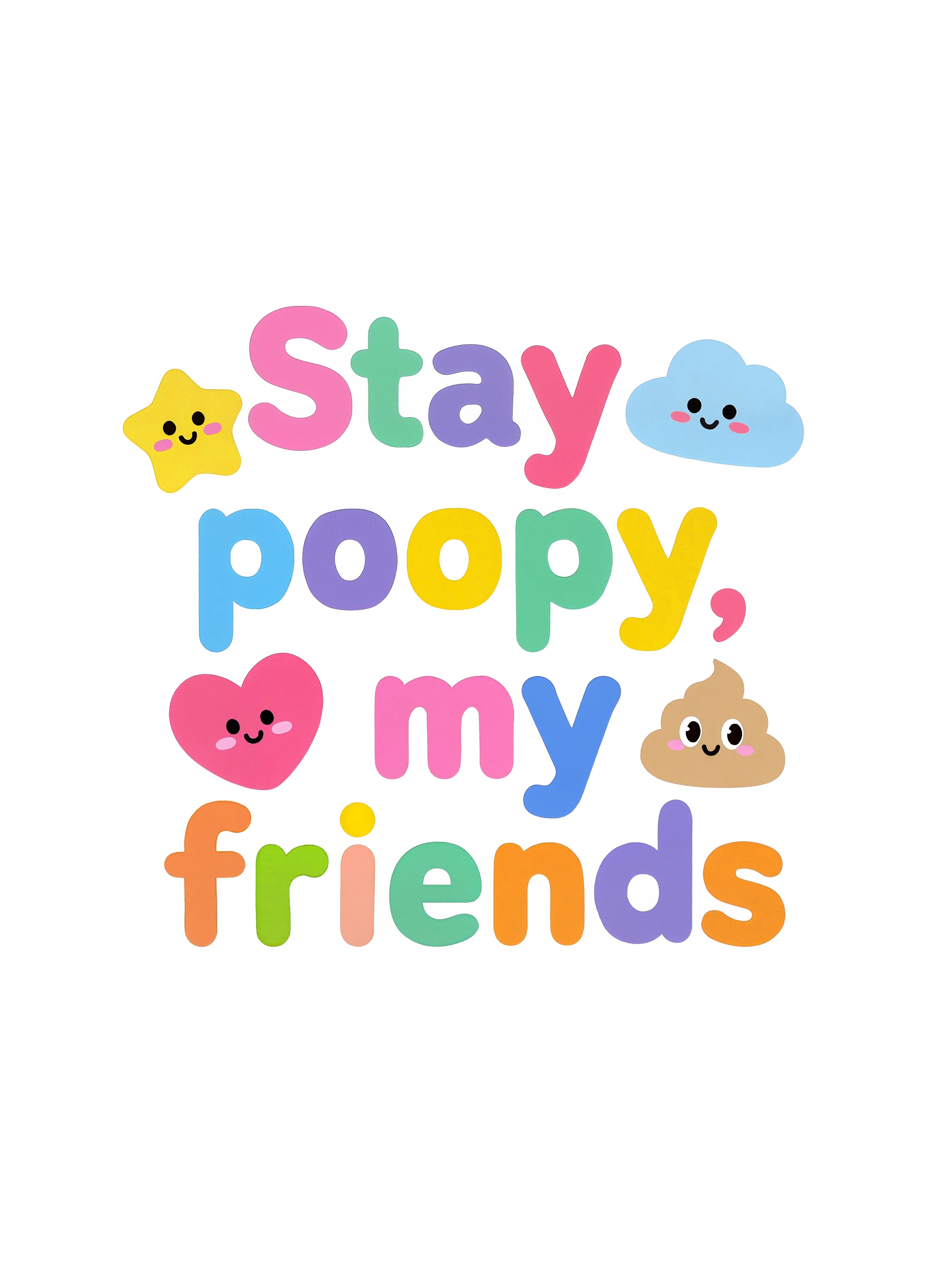 Baby Strampler aus 100 % Bio-Baumwolle – Stay poopy, my friends