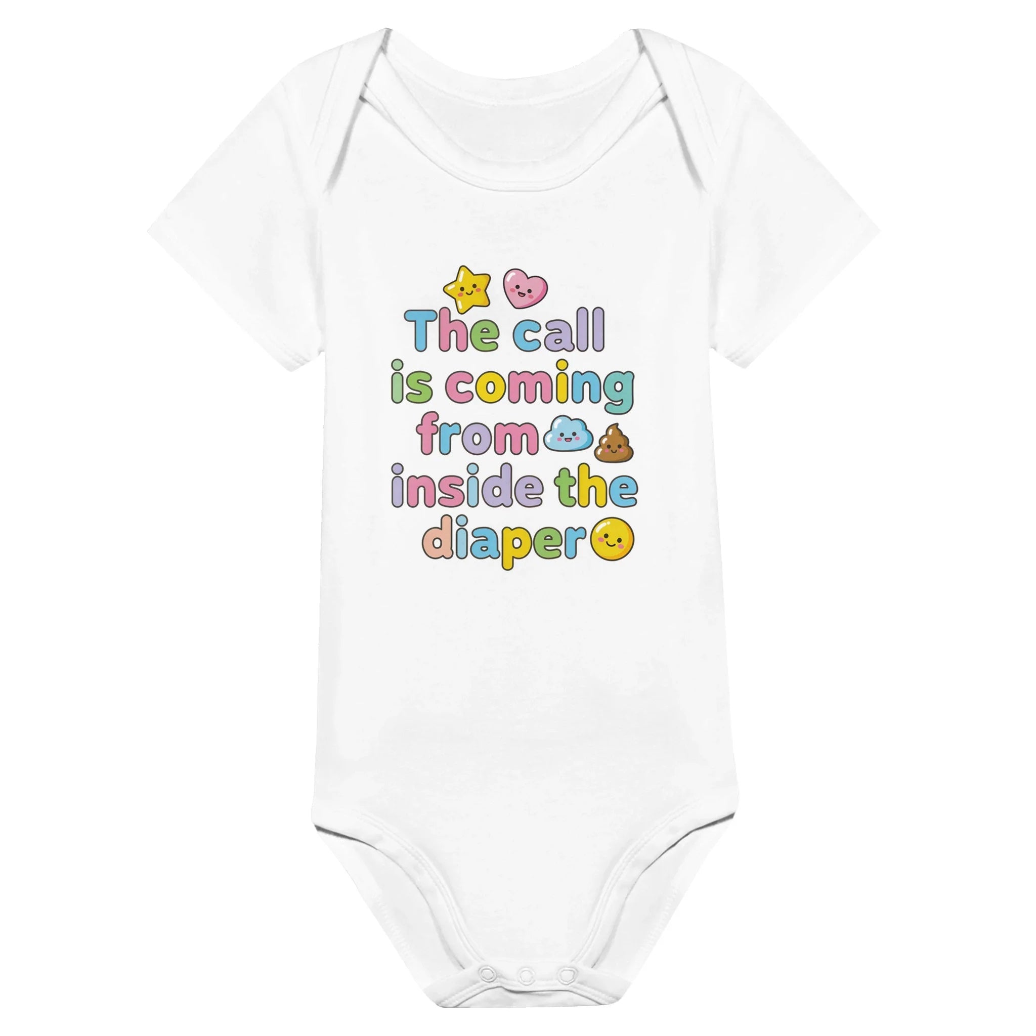 Baby Strampler aus 100 % Bio-Baumwolle – The call is coming from inside the diaper