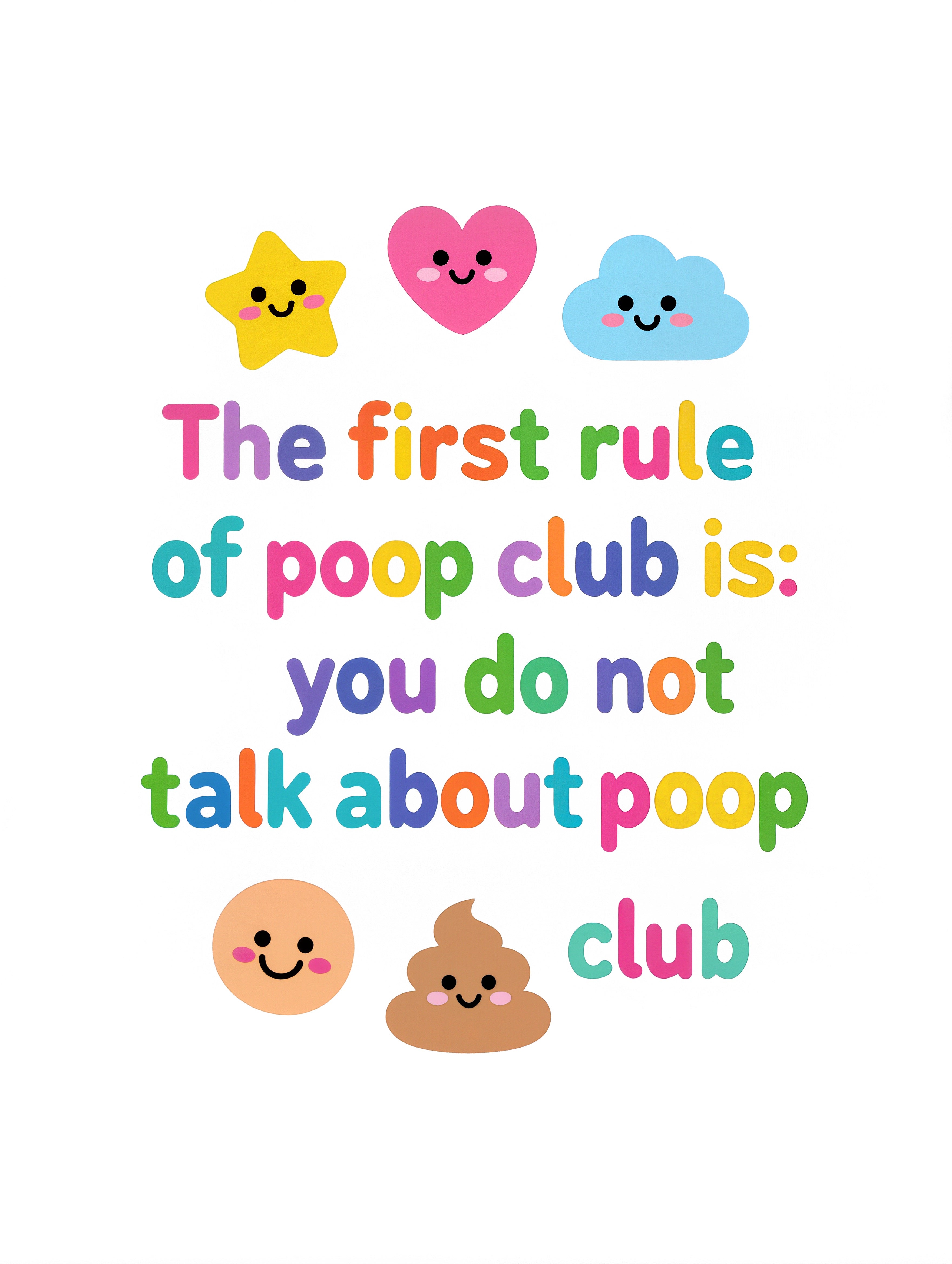 Baby Strampler aus 100 % Bio-Baumwolle – The first rule of poop club is: you do not talk about poop club