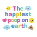 Baby onesie made from 100% organic cotton - The happiest poop on earth