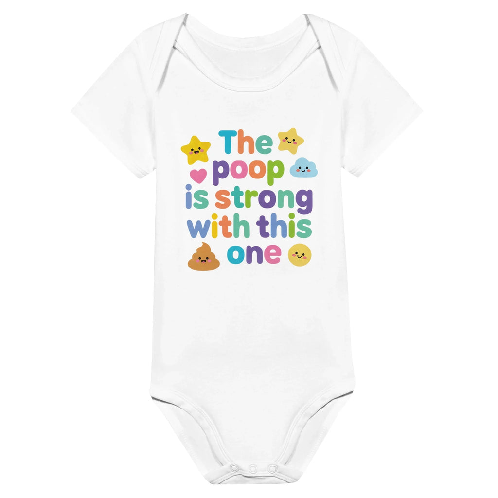 Baby Strampler aus 100 % Bio-Baumwolle – The poop is strong with this one