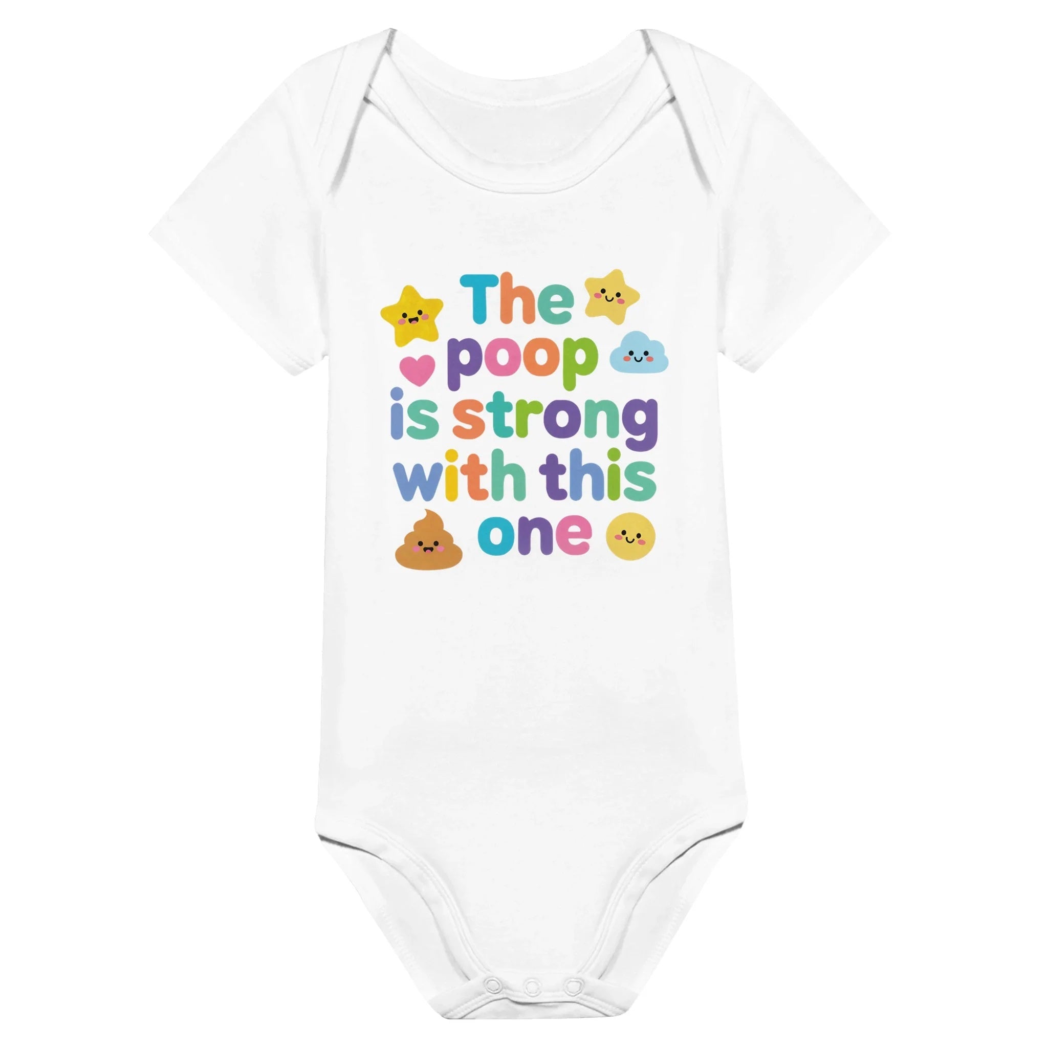 Baby Strampler aus 100 % Bio-Baumwolle – The poop is strong with this one
