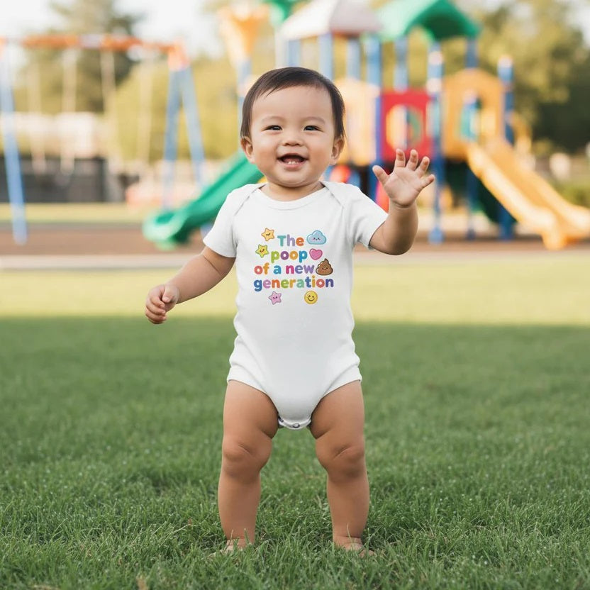 Baby Strampler aus 100 % Bio-Baumwolle – The poop of a new generation