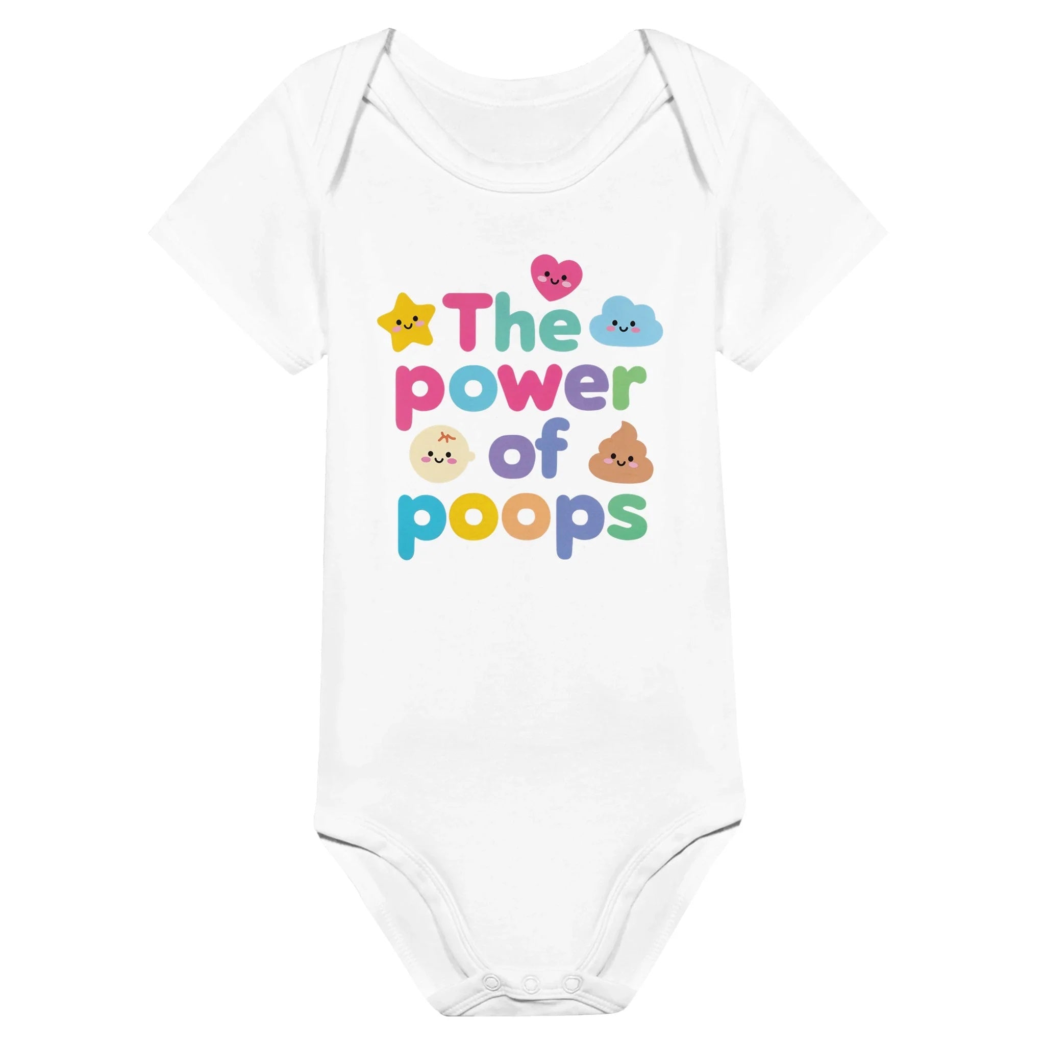 Baby Strampler aus 100 % Bio-Baumwolle – The power of poops