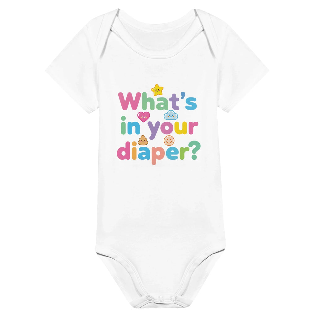 Baby onesie made from 100% organic cotton - What's in your diaper?