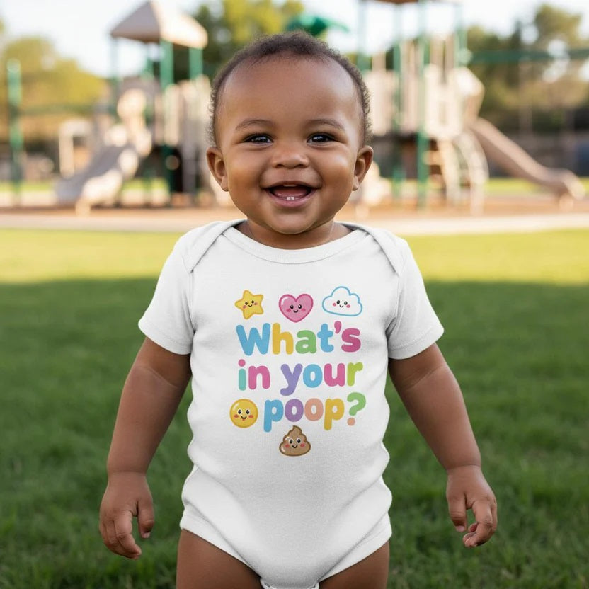 Baby Strampler aus 100 % Bio-Baumwolle – What's in your poop?