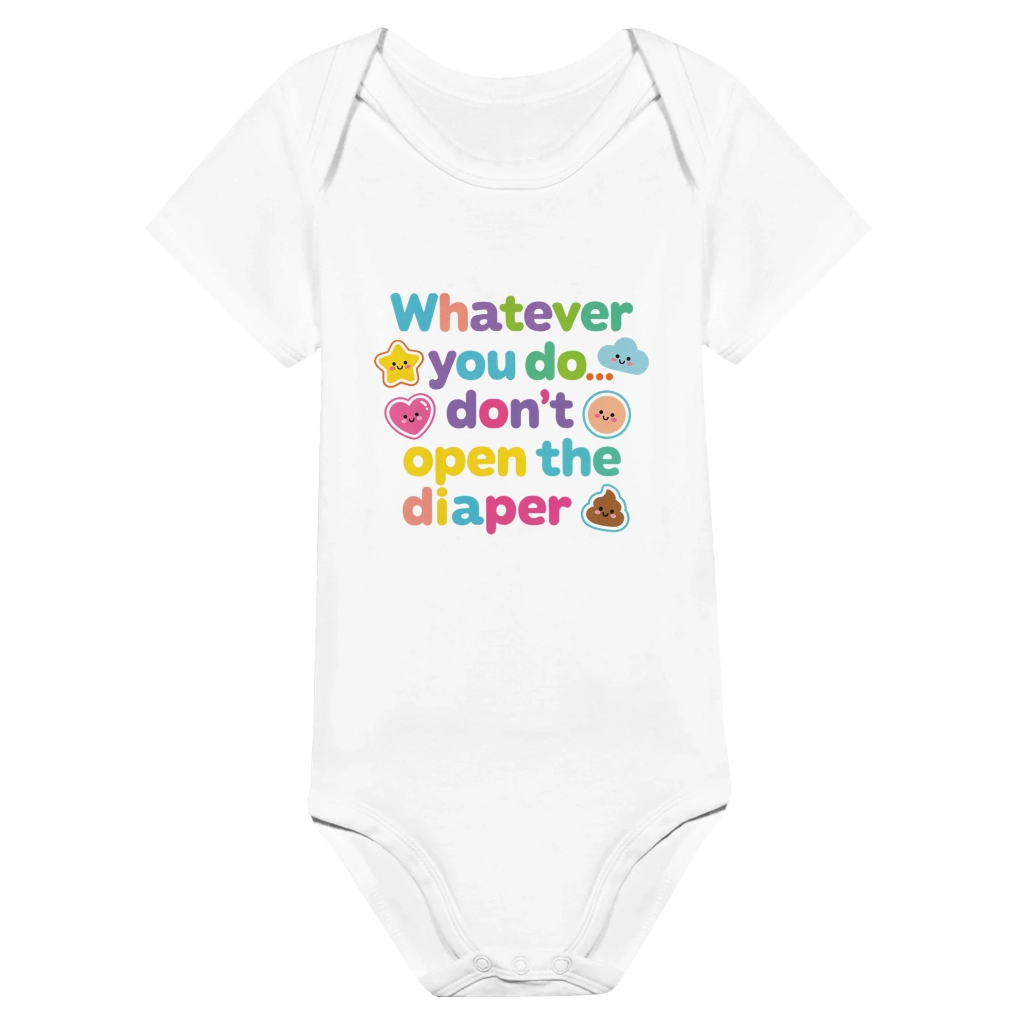 Baby Strampler aus 100 % Bio-Baumwolle – Whatever you do... don't open the diaper
