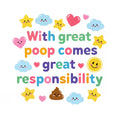 Baby Strampler aus 100 % Bio-Baumwolle – With great poop comes great responsibility