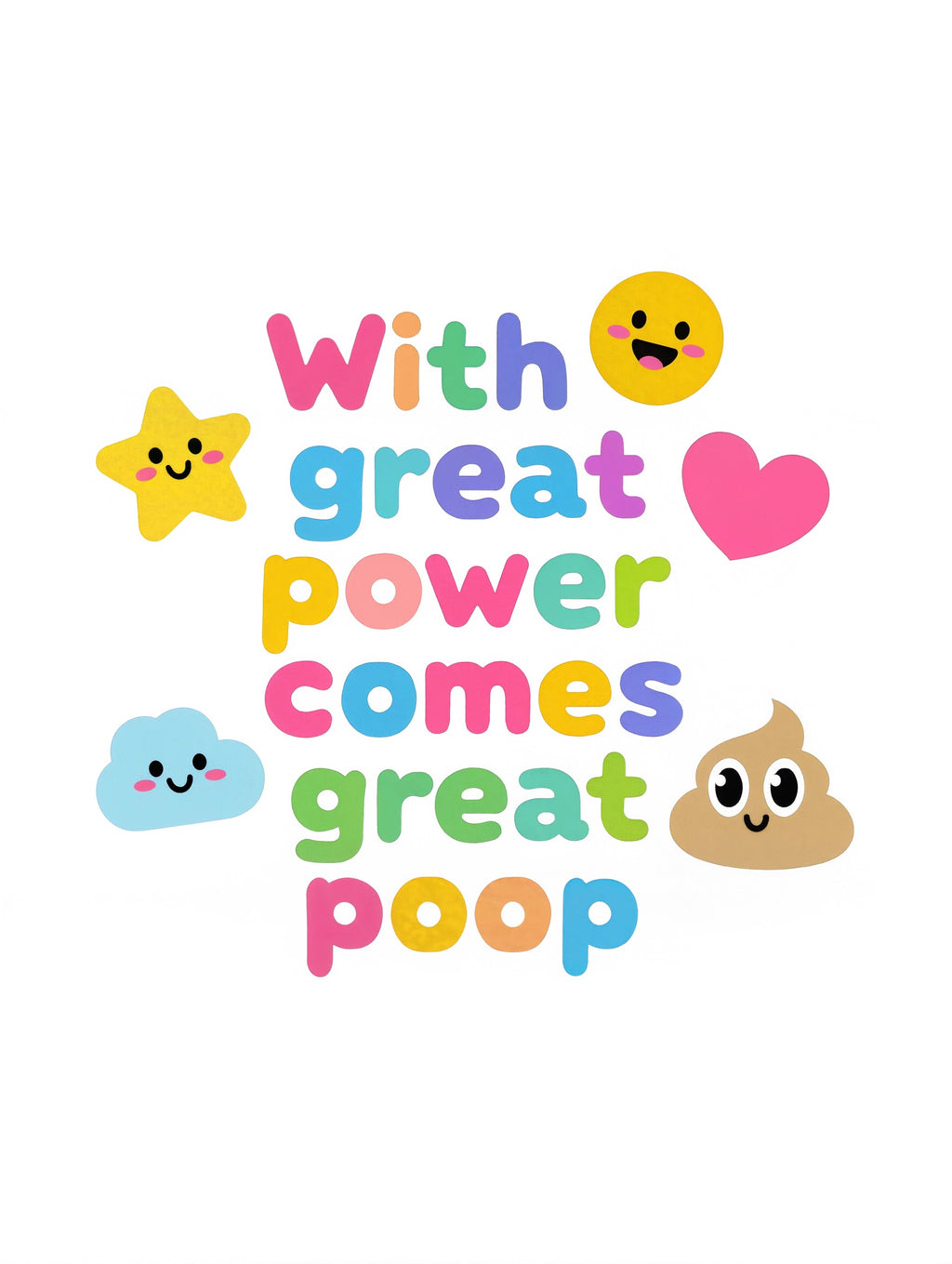 Baby Strampler aus 100 % Bio-Baumwolle – With great power comes great poop