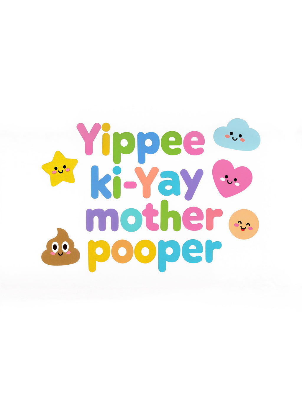 Yippee ki-Yay mother pooper - Baby-Kurzarmbody aus Bio-Baumwolle