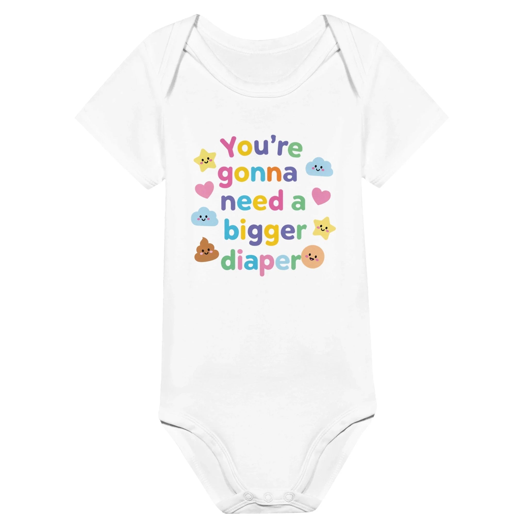 You're gonna need a bigger diaper - Baby-Kurzarmbody aus Bio-Baumwolle