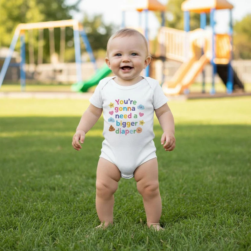 You're gonna need a bigger diaper - Baby-Kurzarmbody aus Bio-Baumwolle
