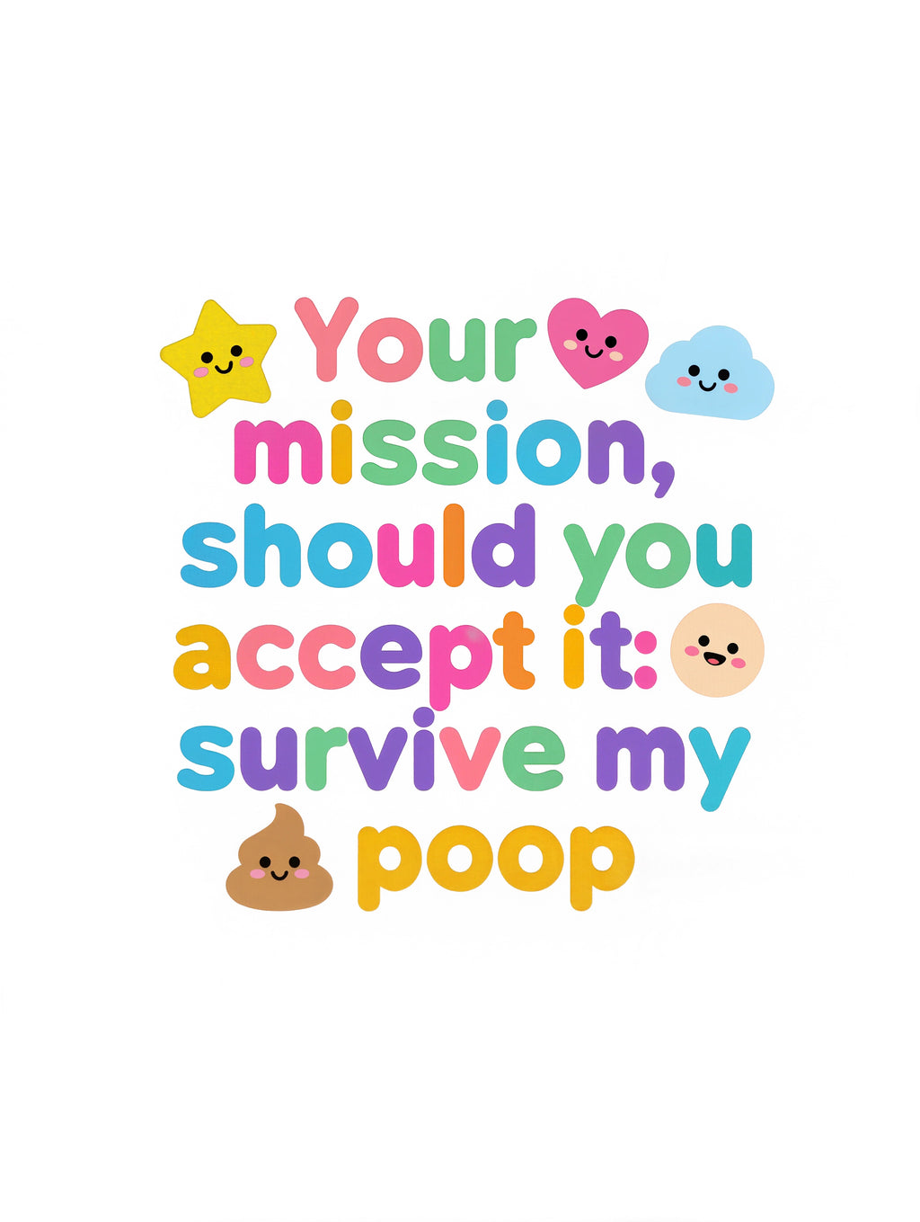 Baby Strampler aus 100 % Bio-Baumwolle – Your mission, should you accept it: survive my poop