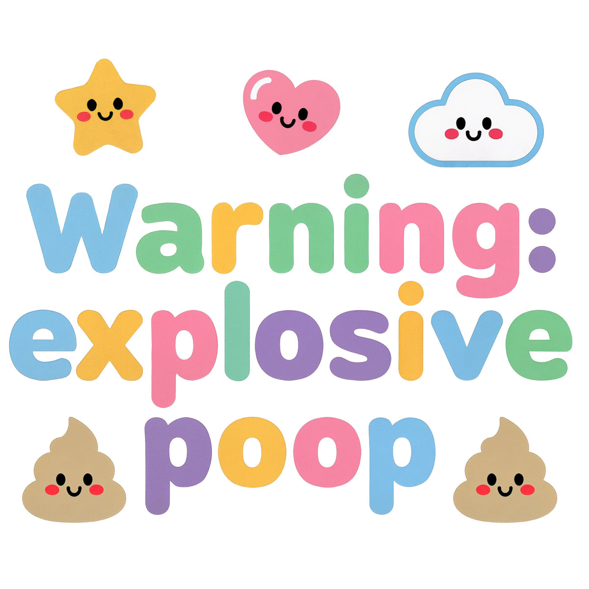Organic cotton baby onesie – Warning: explosive poop