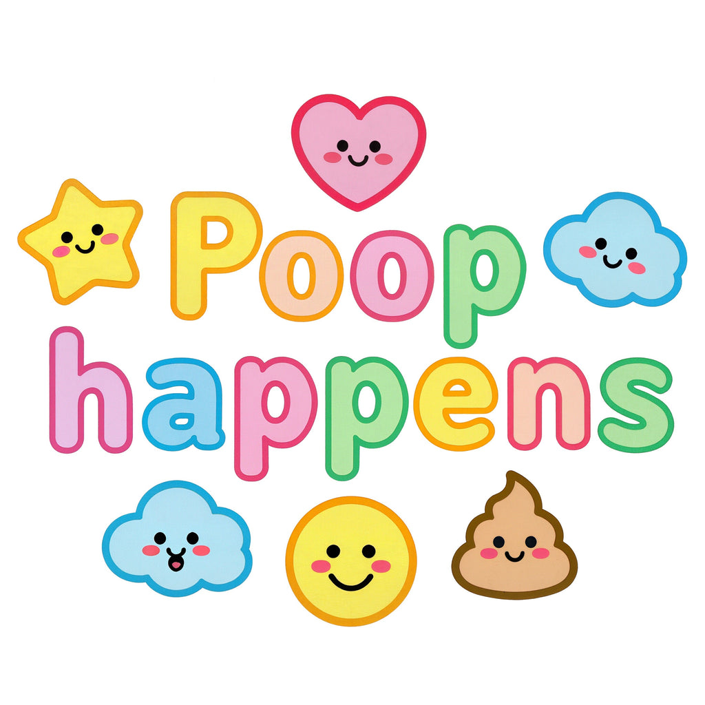 Organic cotton baby onesie – Poop happens