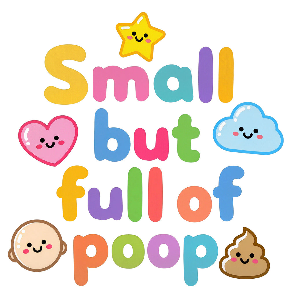 Organic cotton baby onesie – Small but full of poop