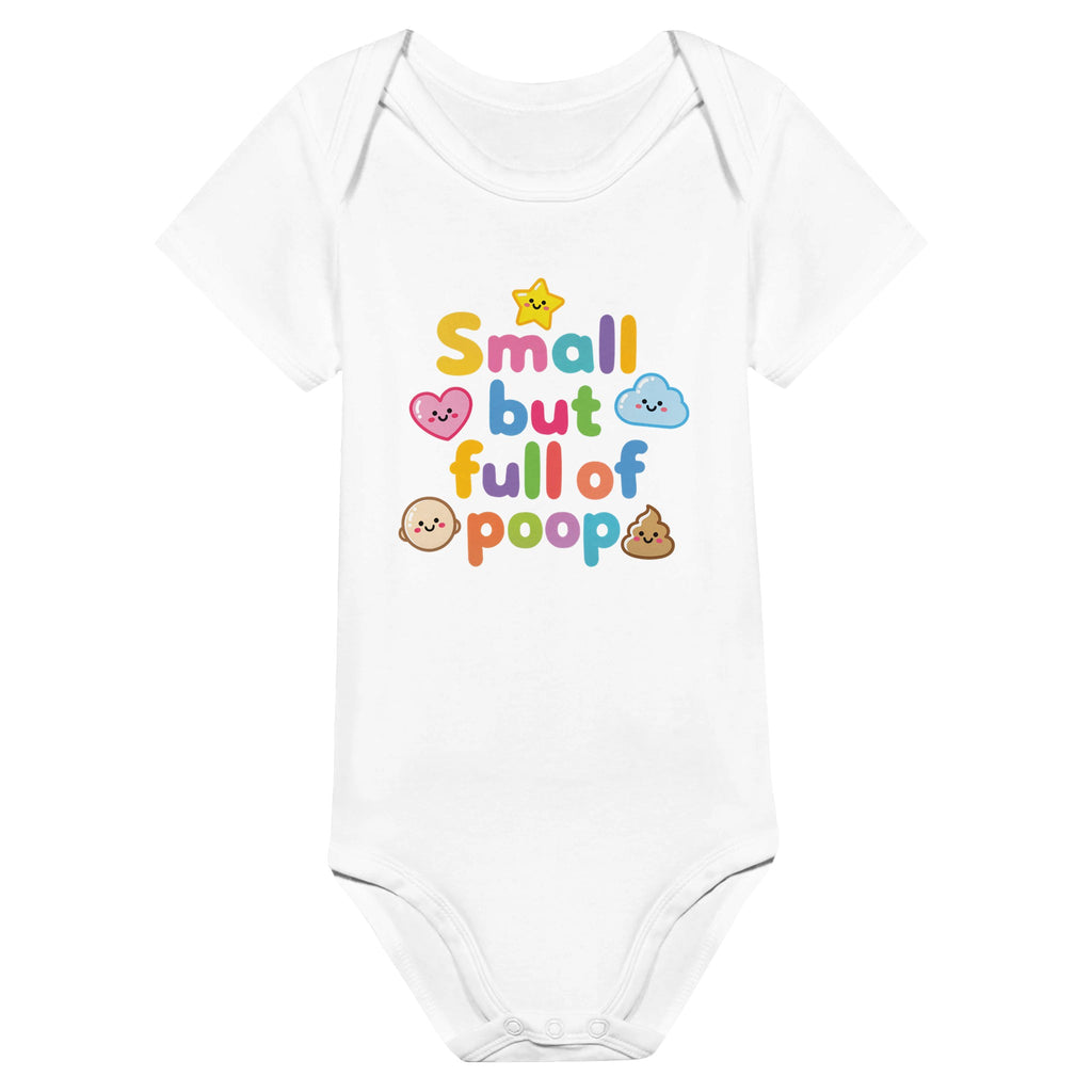 Organic cotton baby onesie – Small but full of poop