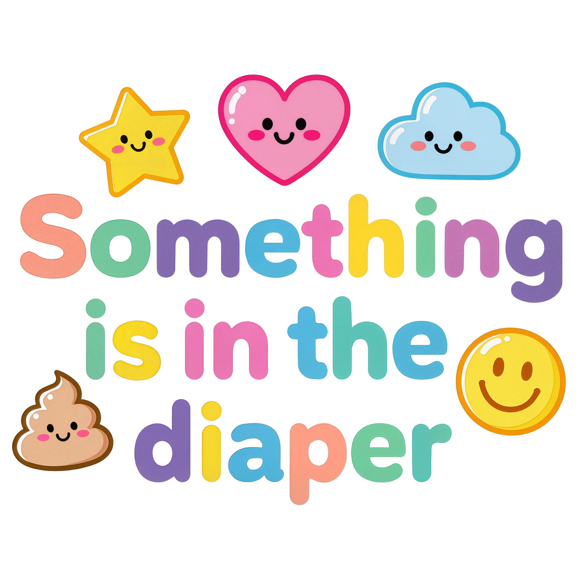 Organic cotton baby onesie – Something is in the diaper