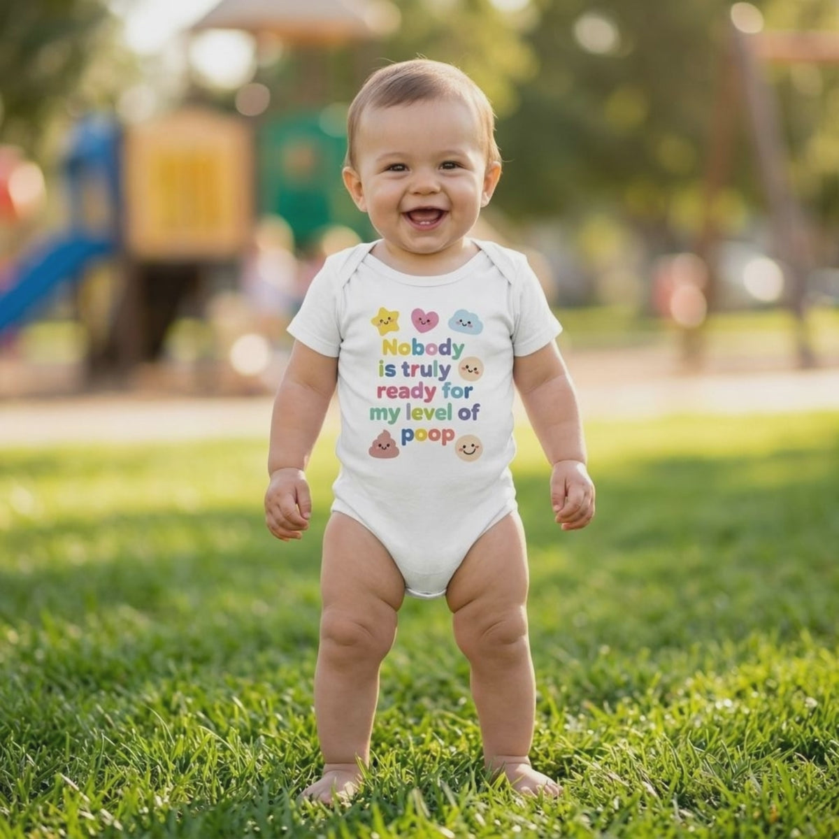 Baby Strampler aus 100 % Bio-Baumwolle – Nobody is truly ready for my level of poop