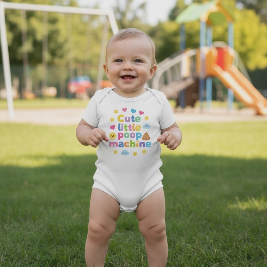 Baby Strampler aus 100 % Bio-Baumwolle – Cute little poop machine