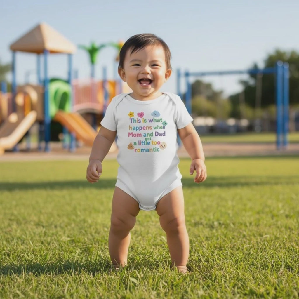 Baby Strampler aus 100 % Bio-Baumwolle – This is what happens when Mom and Dad get a little too romantic