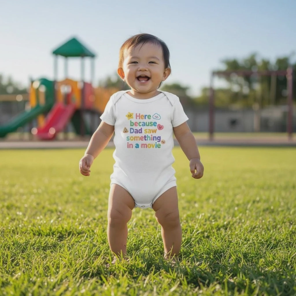 Here because Dad saw something in a movie - Baby-Kurzarmbody aus Bio-Baumwolle