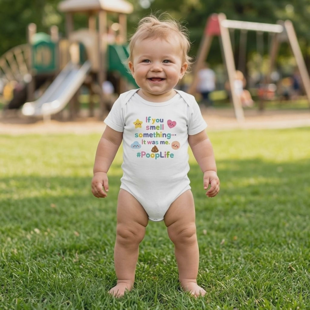 Baby Strampler aus 100 % Bio-Baumwolle – If you smell something... it was me. #PoopLife