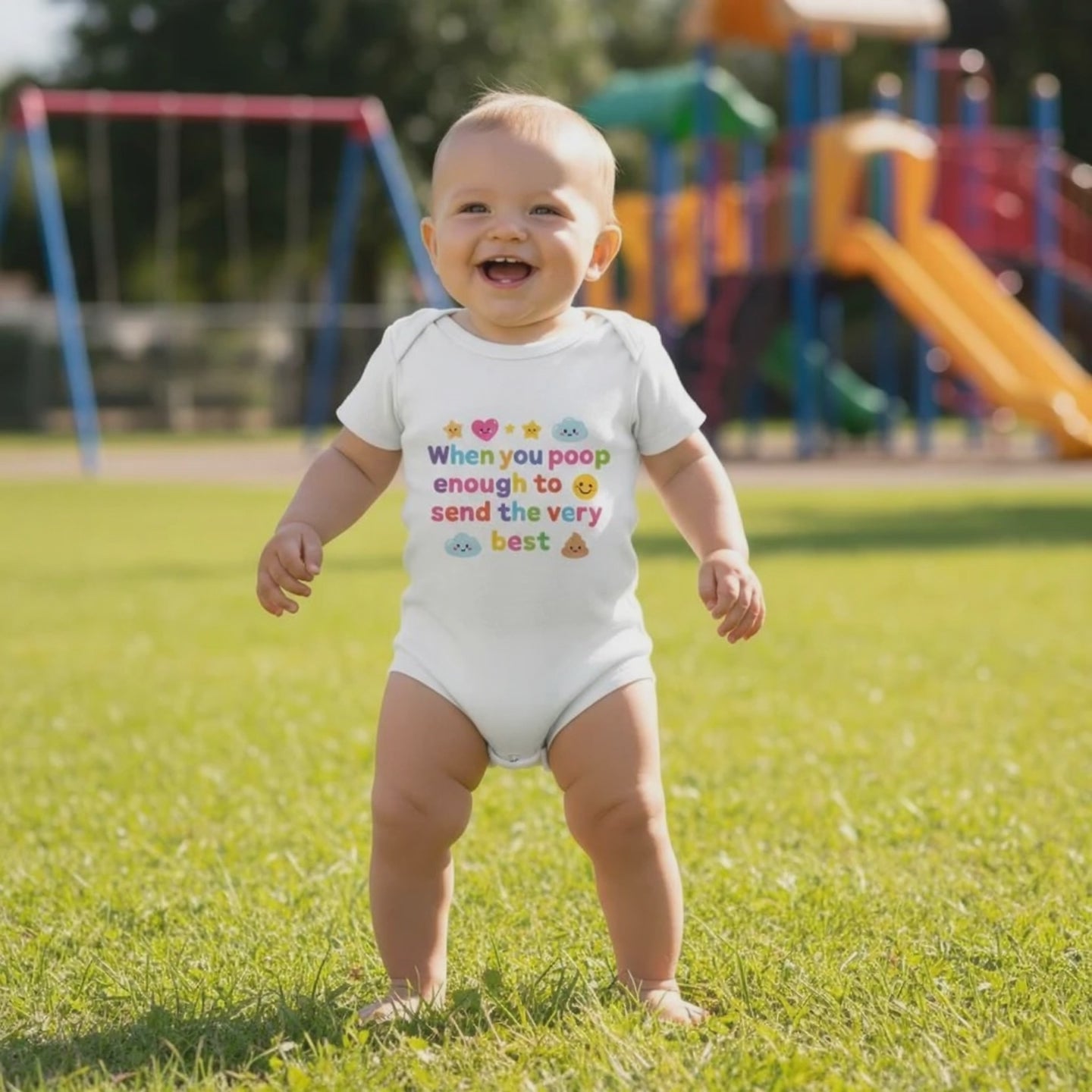 Baby Strampler aus 100 % Bio-Baumwolle – When you poop enough to send the very best