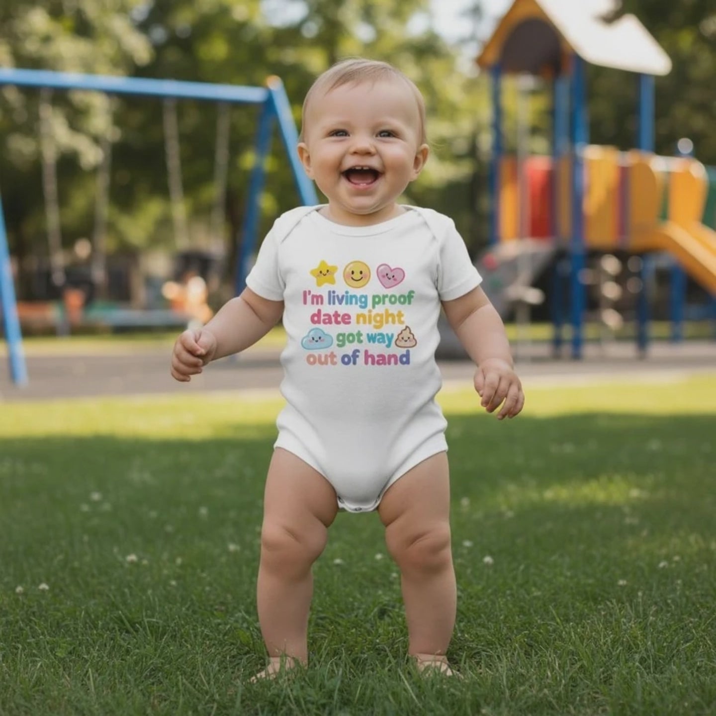 I'm living proof date night got way out of hand - Baby-Kurzarmbody aus Bio-Baumwolle