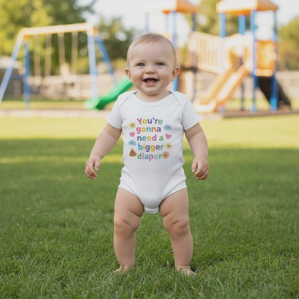 You're gonna need a bigger diaper - Baby-Kurzarmbody aus Bio-Baumwolle